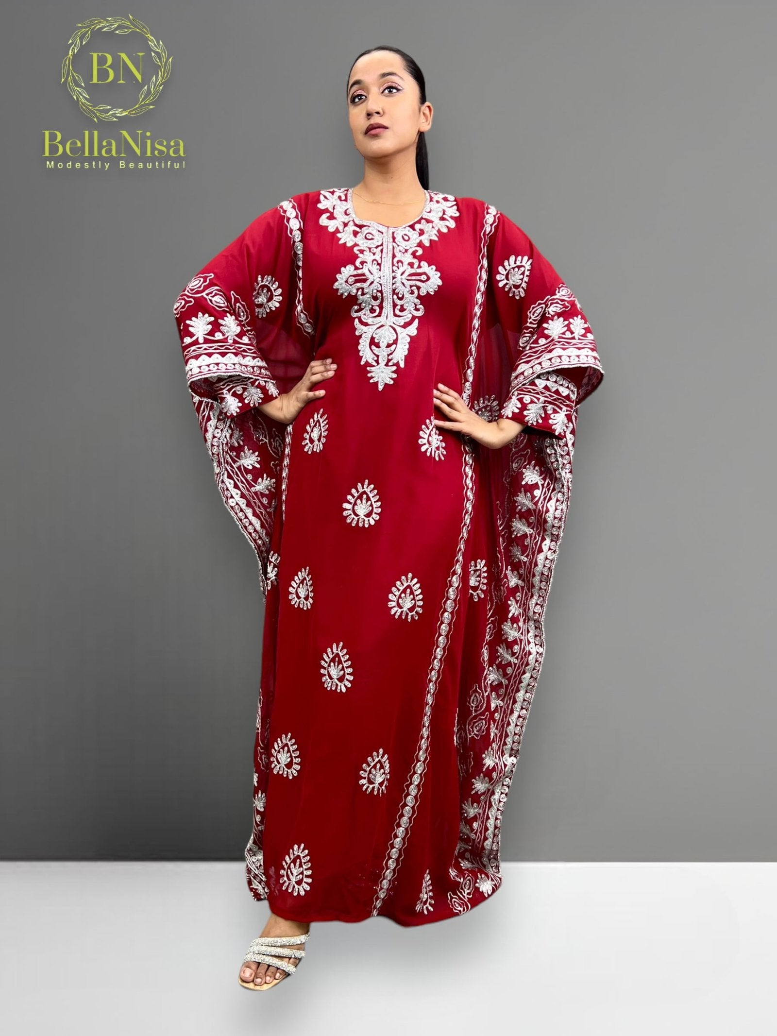 Jihan Kaftan Red