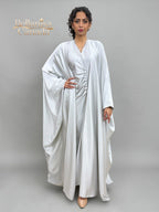 Abaya Satin Silver