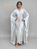 Abaya Satin Silver