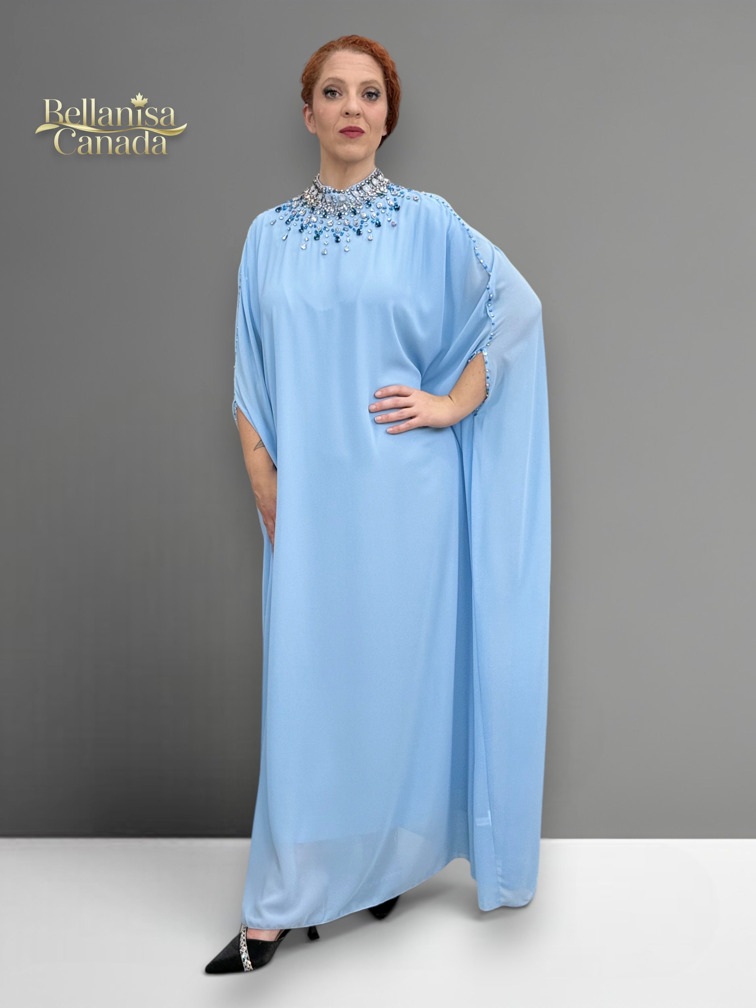 Kaftan Abaya Baby Blue