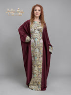 Abaya Pashmin Maroon