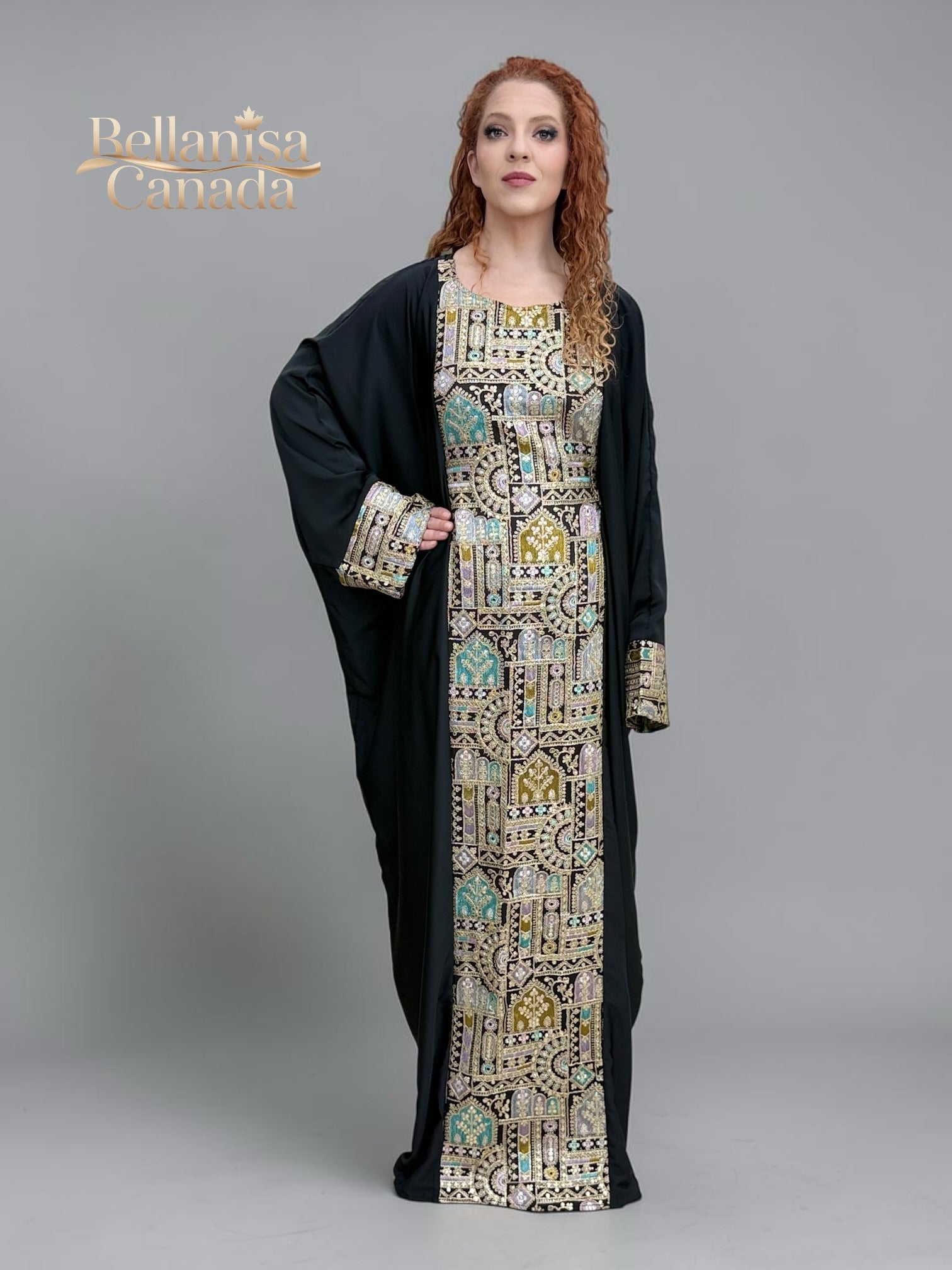 Abaya Pashmin Black