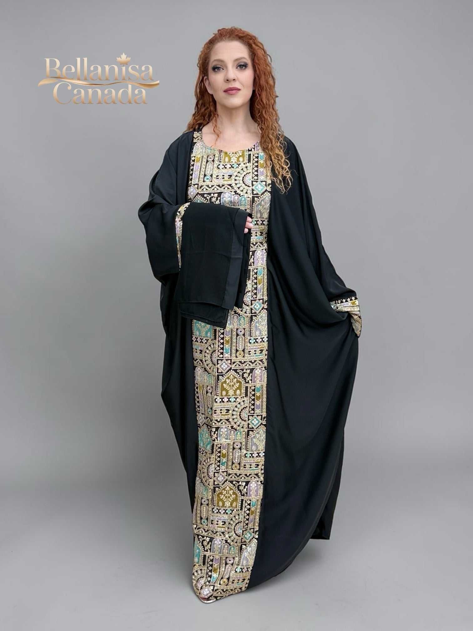 Abaya Pashmin Black