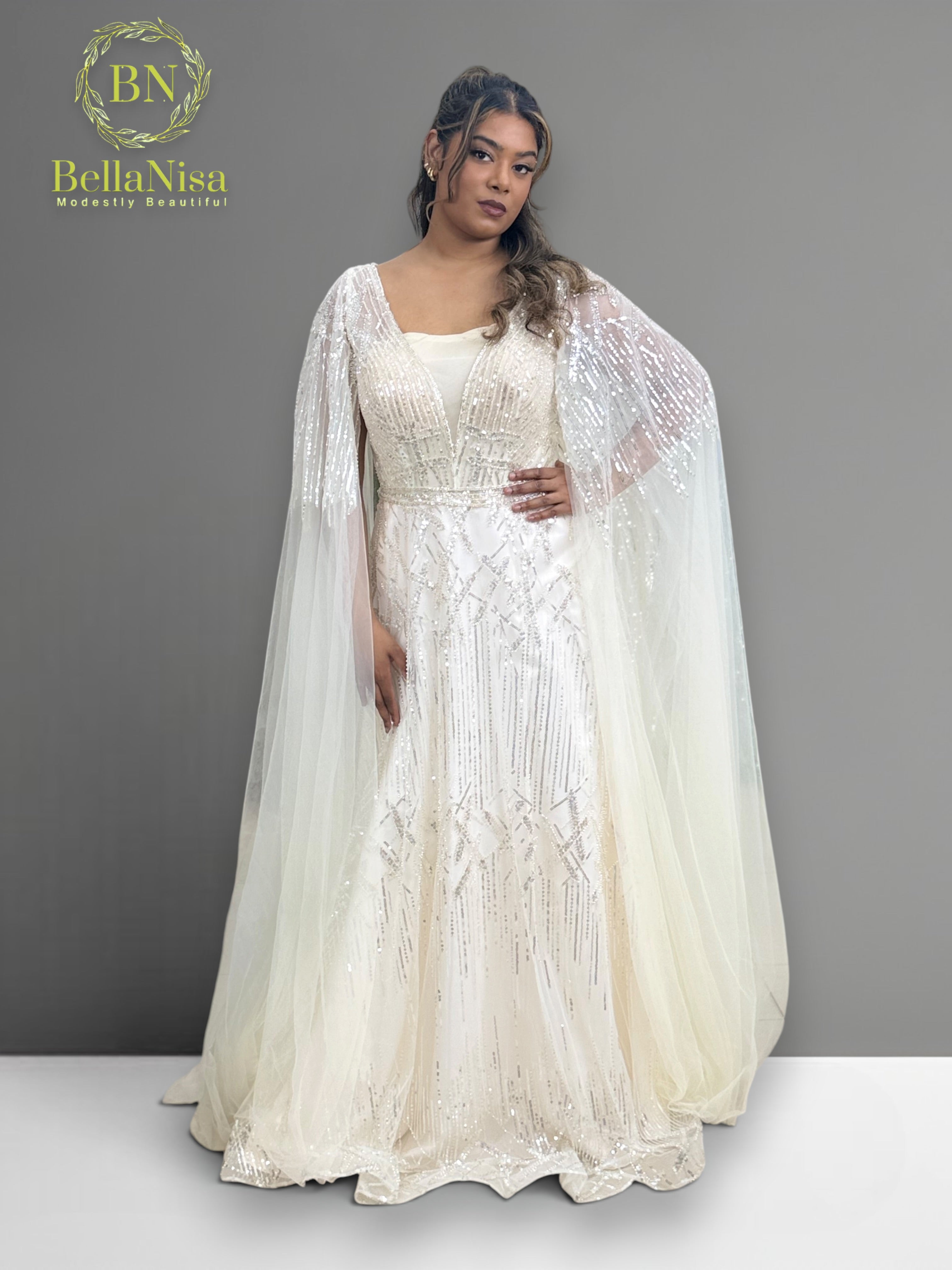 Jaymaima Gown Off White