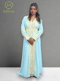 Abaya Embroidered Blue