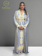 Abaya Embroidered Grey