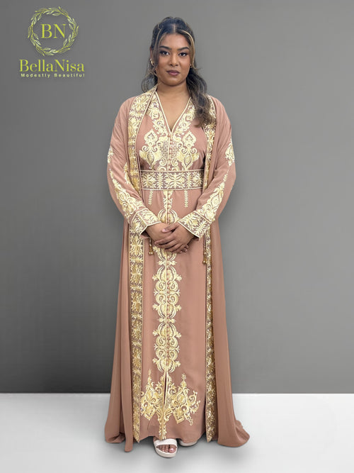 Abaya Embroidered Choc