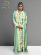 Abaya Embroidered Teal