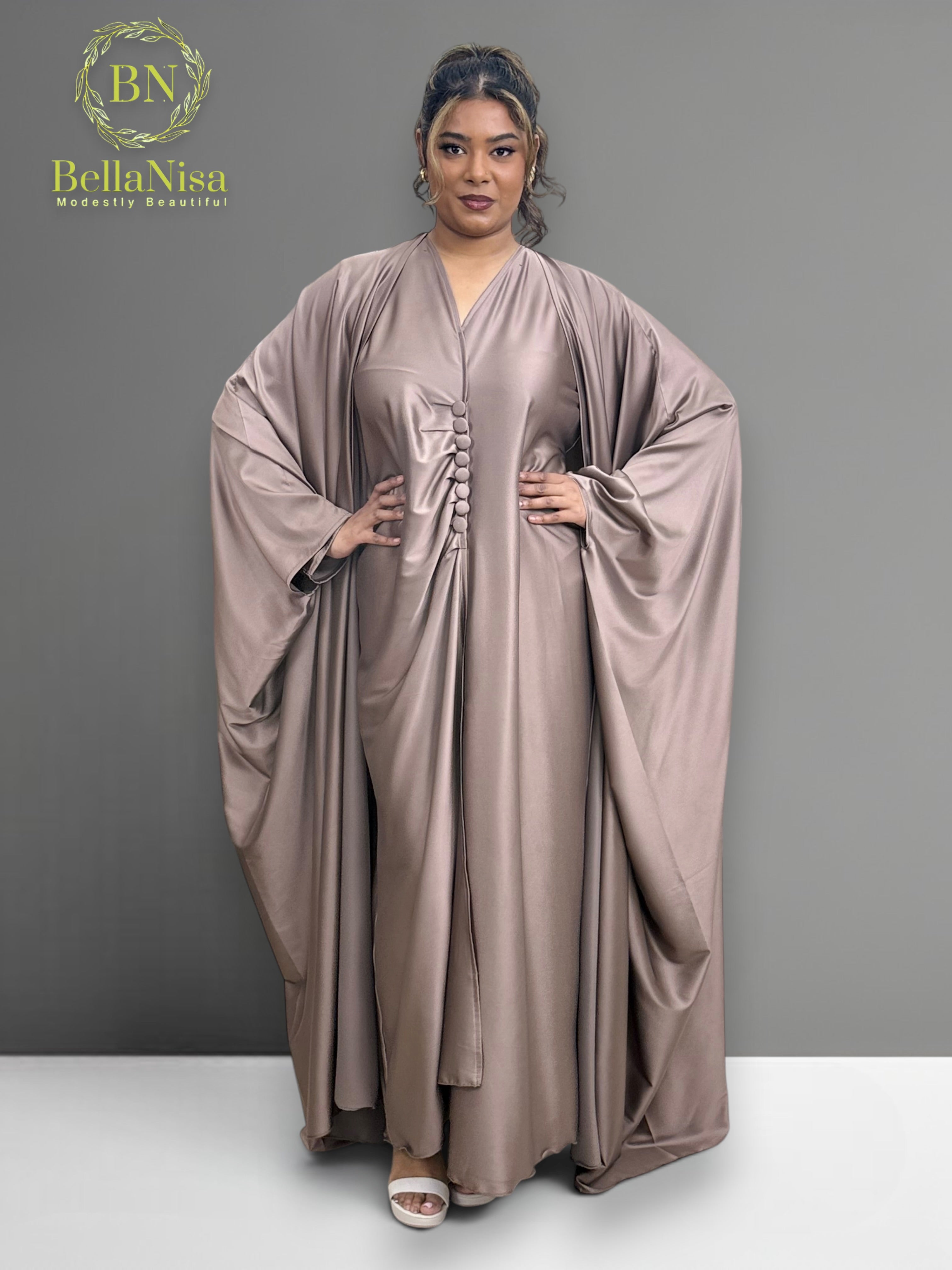 Abaya Satin Choc