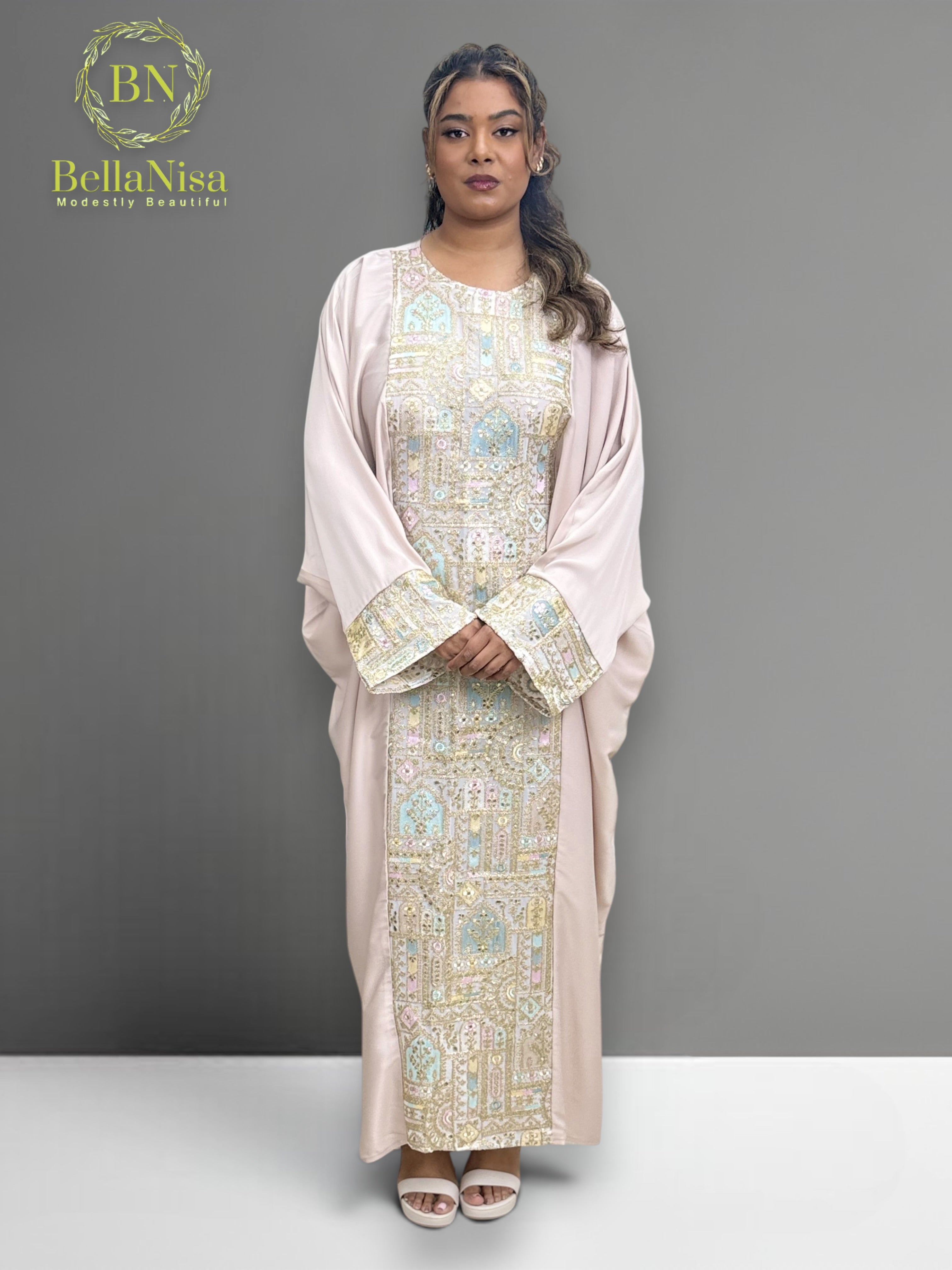 Abaya Pashmin Pastel