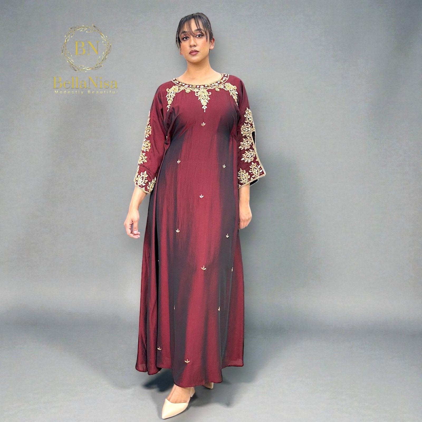 Yara Kaftan Claret