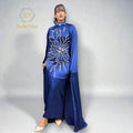 Ari Cape Dress Navy