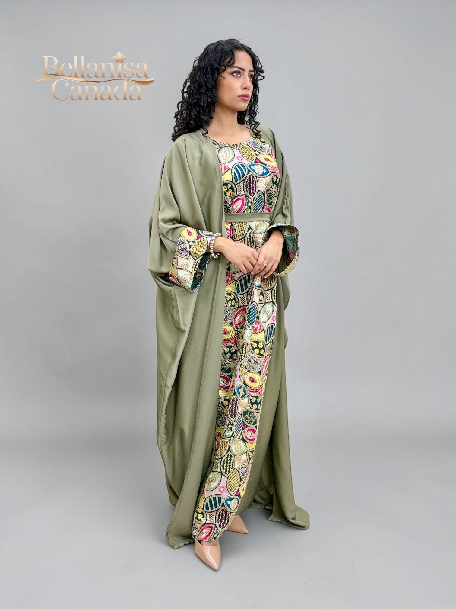 Abaya Khulud Green