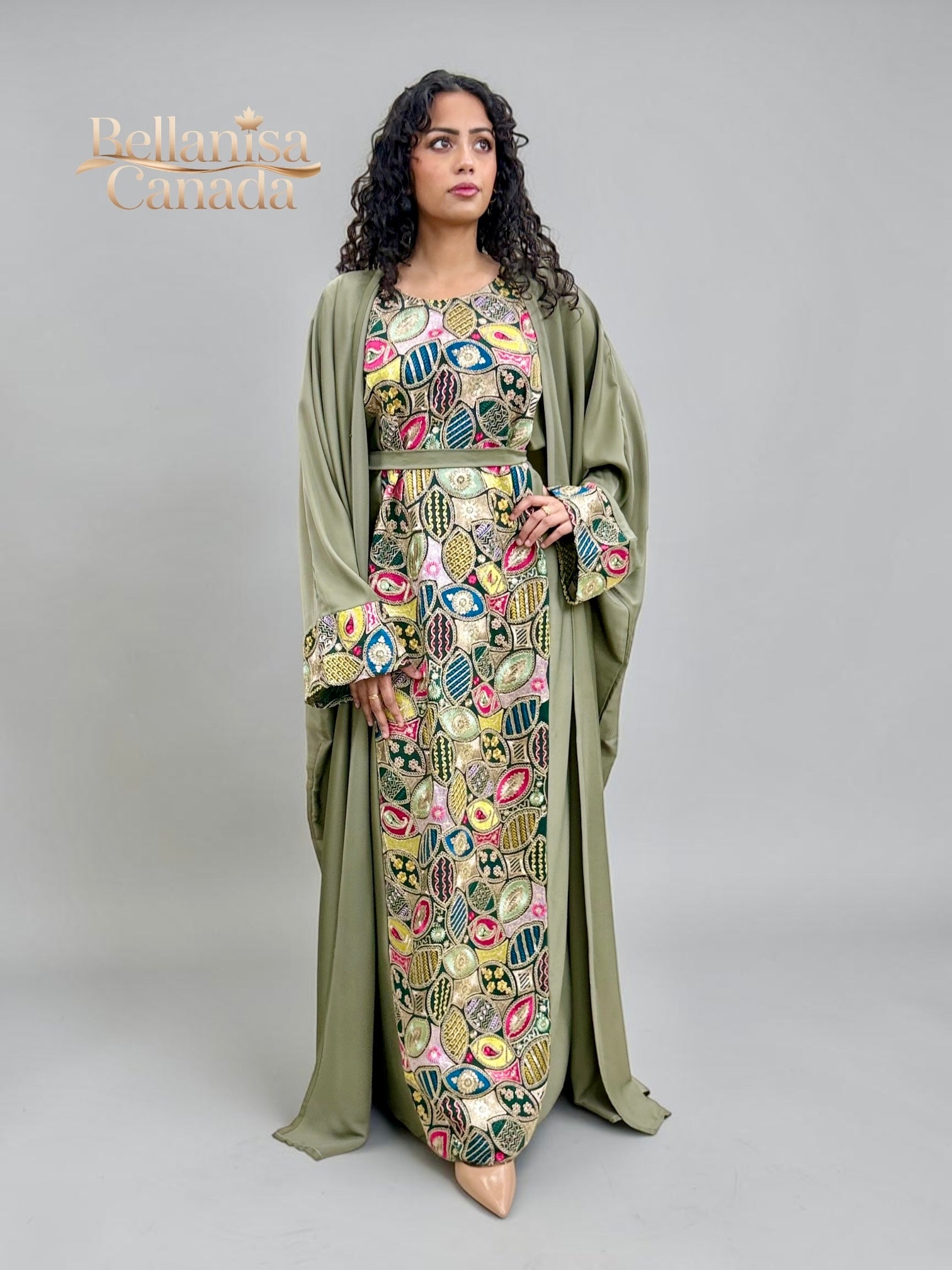 Abaya Khulud Green