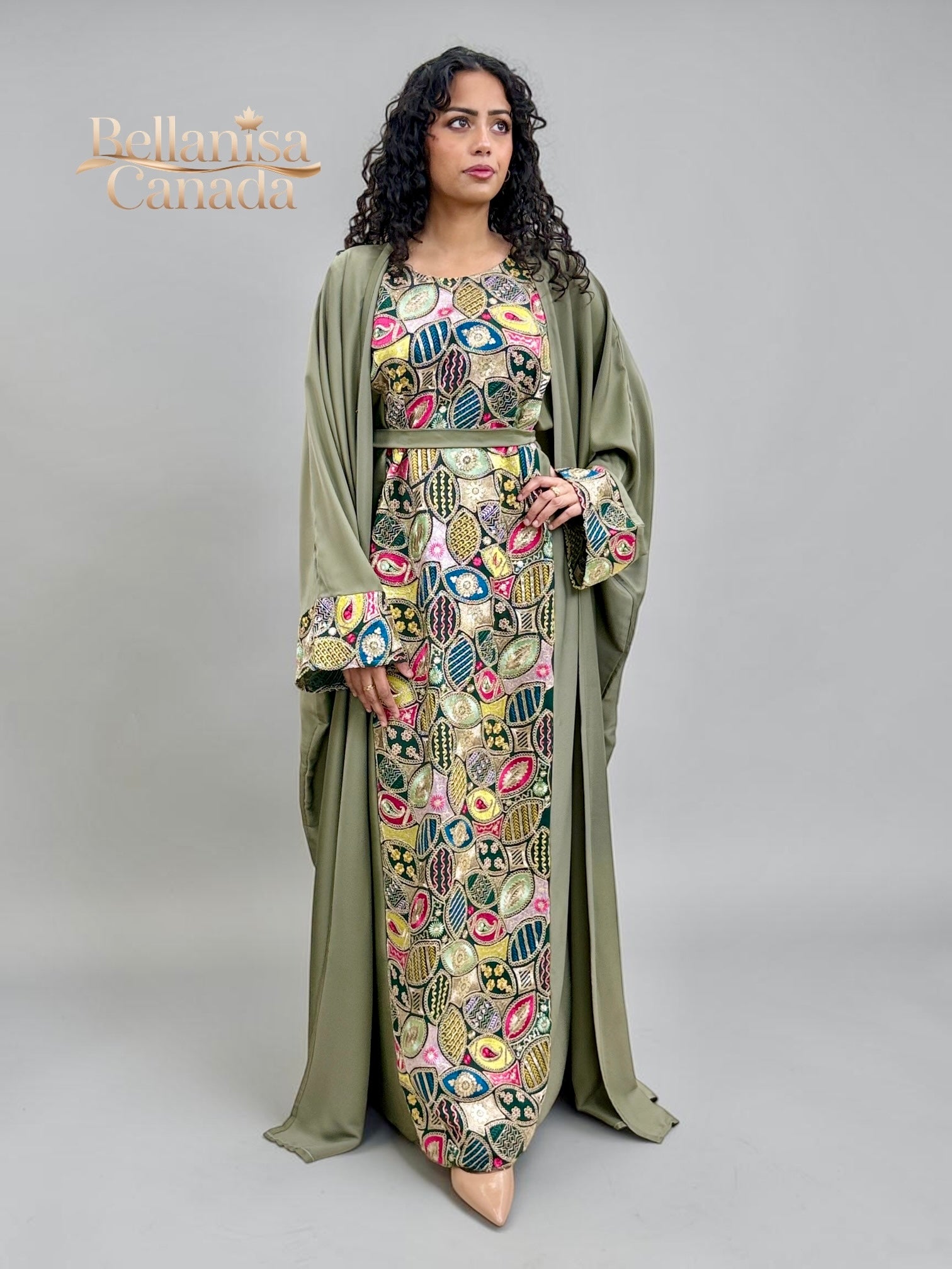 Abaya Khulud Green