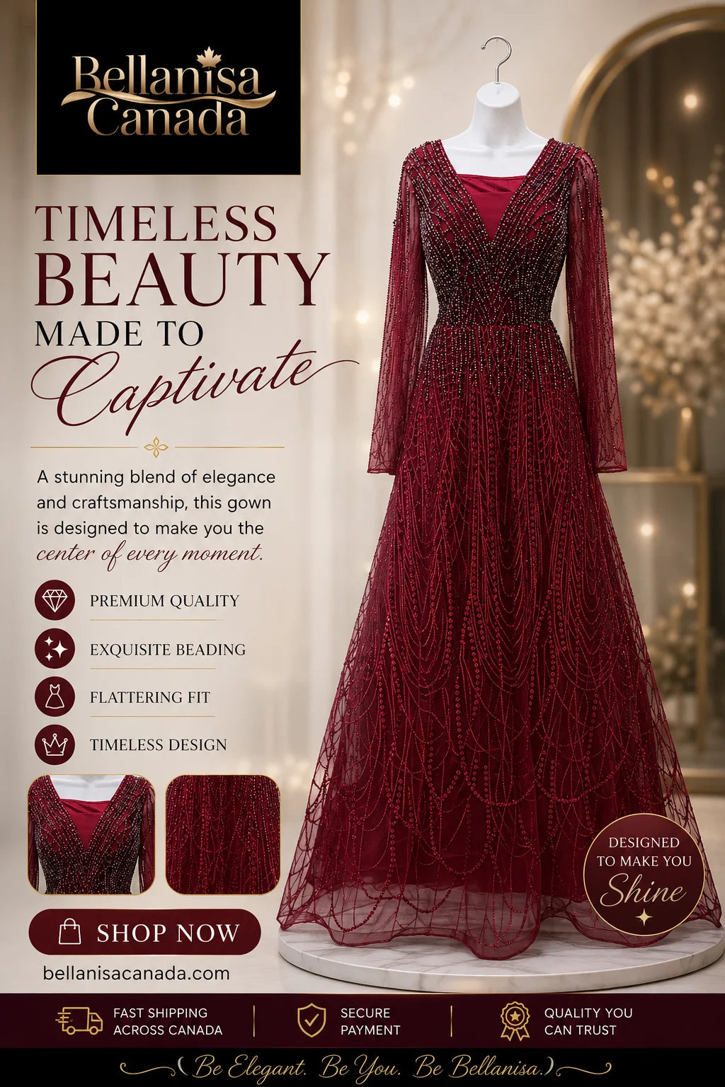Jayhan Gown Maroon