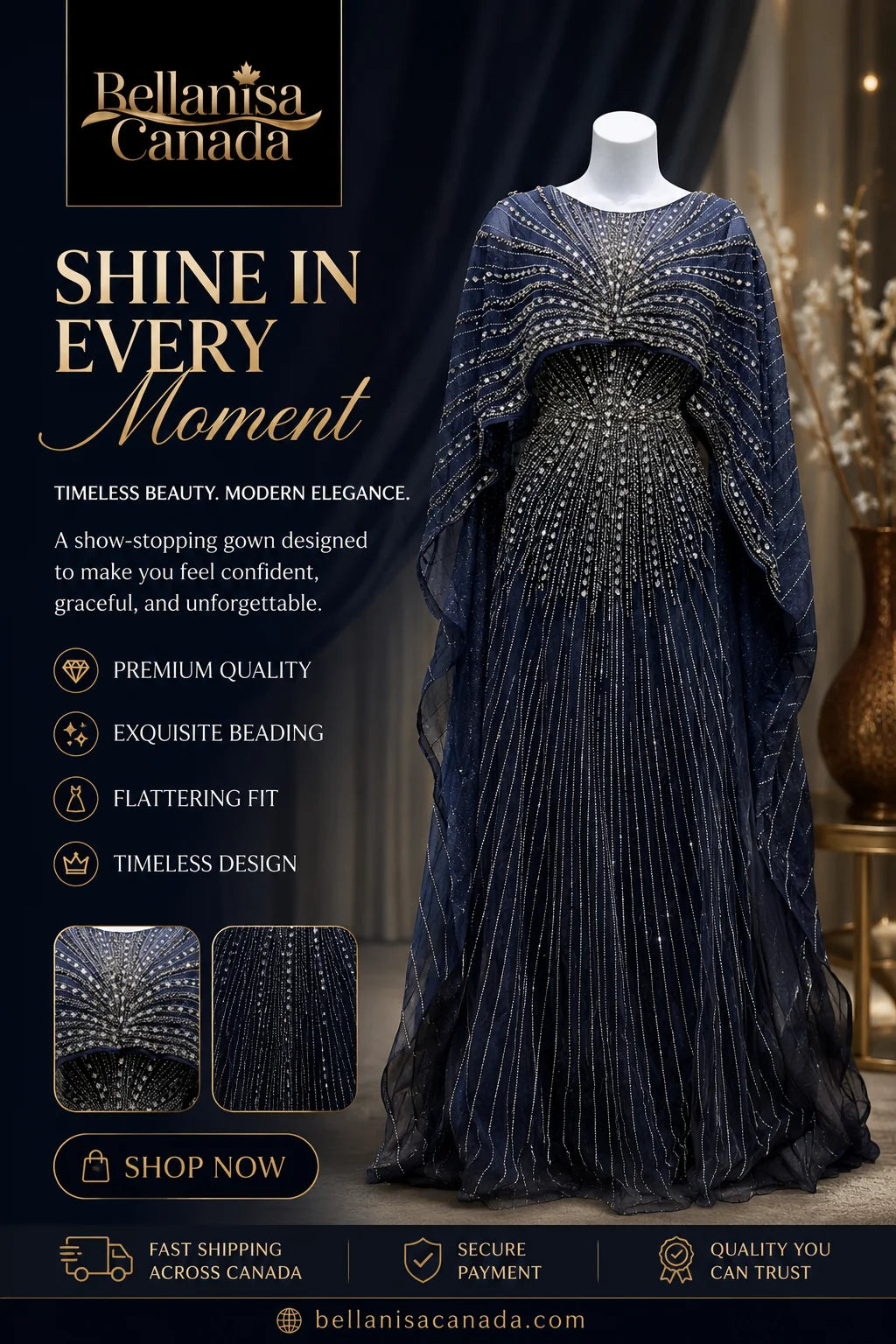 Jayhan Gown Navy