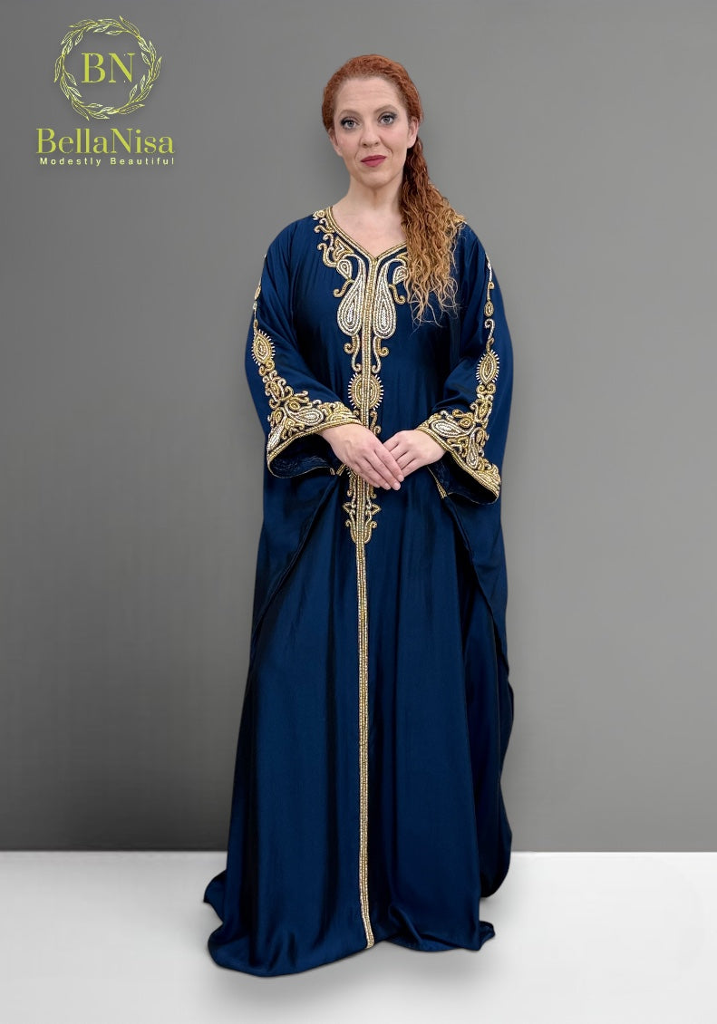 Warda Kaftan Navy
