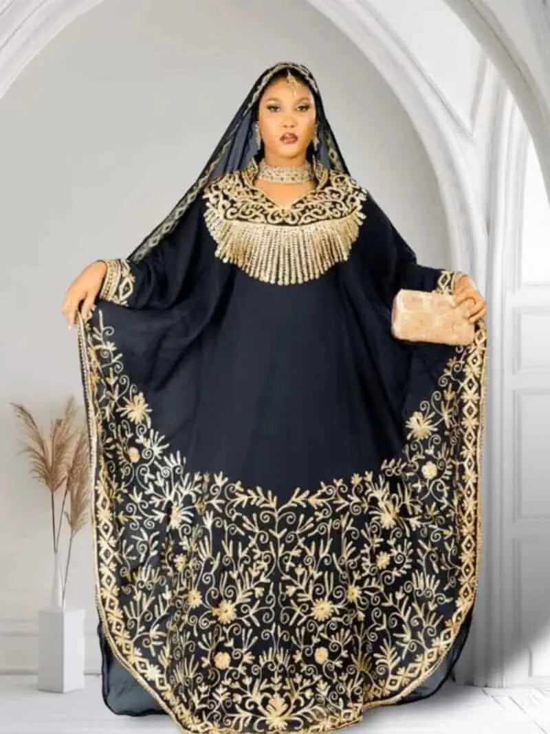 Lina Abaya Kaftan Black