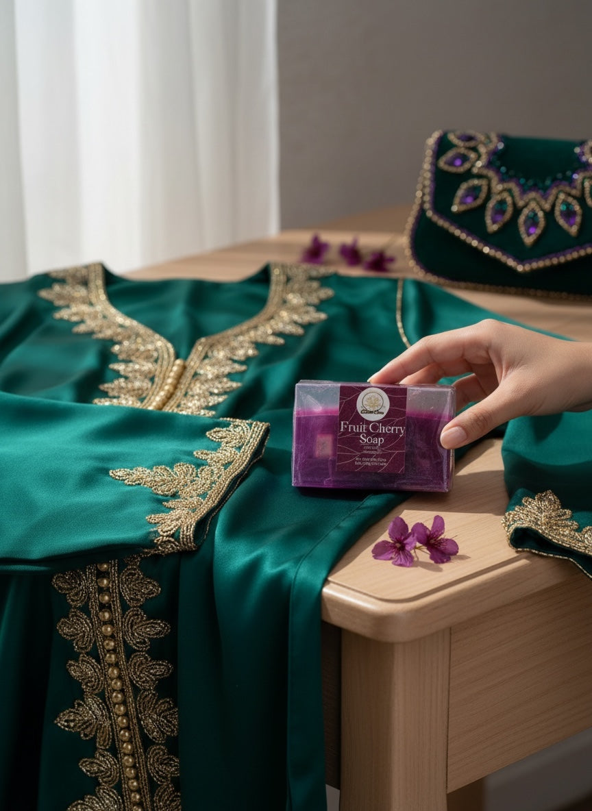 Cherry Essential Oil with 24K Gold Leaf Soap