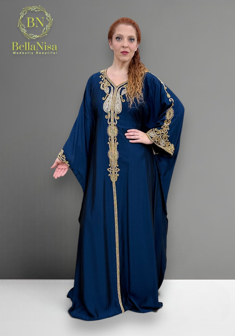 Warda Kaftan Navy