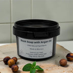 Morrocan Black Soap with Argan Oil.
