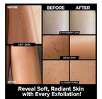 Bellanisa Deep Exfoliating Glove for skin, black natural fiber mitt to reveal soft, radiant skin by removing dry skin, dead skin, clogged pores.
