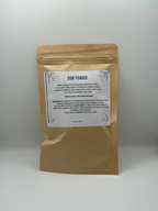 Bellanisa Natural Sidr Powder for face and body mask, a finely milled green powder for skin and hair care.