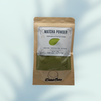 Bellanisa 100g pouch of premium grade matcha powder, vibrant green, sourced from Japan. For beverages, lattes, and baking.
