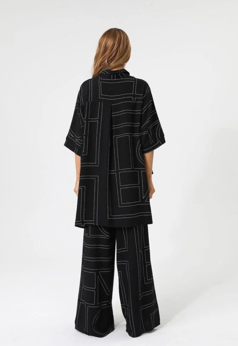 Summer Vibe Geometric Black